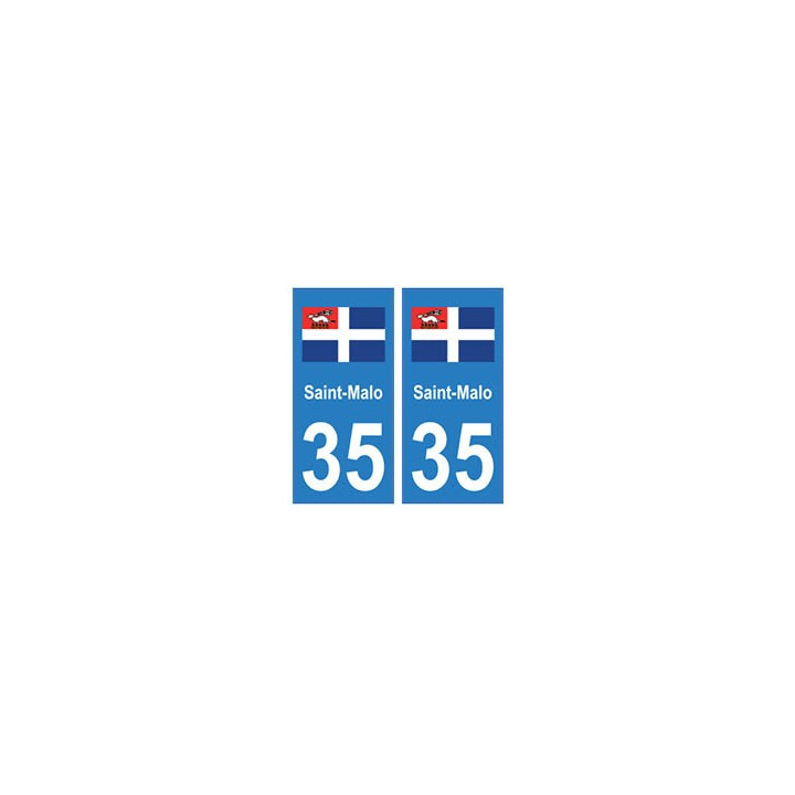 35 Saint-Malo logo autocollant plaque stickers ville
