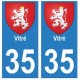 35 Vitré blason autocollant plaque stickers ville