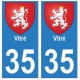 35 Vitré blason autocollant plaque stickers ville