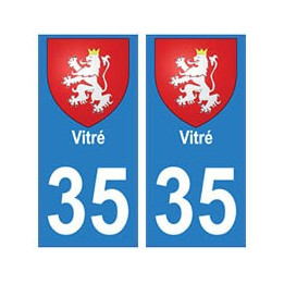 35 Vitré blason autocollant plaque stickers ville