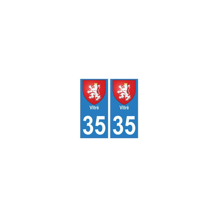 35 Vitré blason autocollant plaque stickers ville