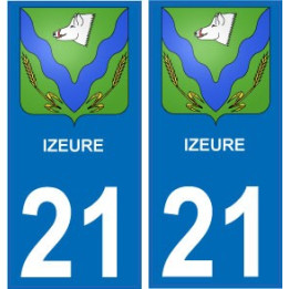 21 Izeure sticker autocollant plaque