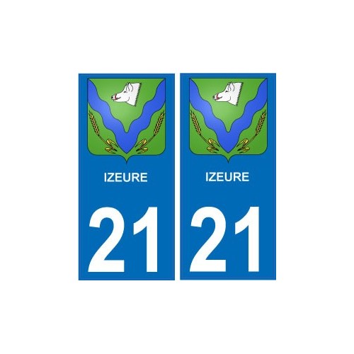 21 Izeure sticker autocollant plaque