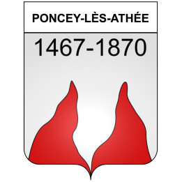 Poncey-lès-Athée 21 ville Stickers blason autocollant adhésif