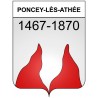 Poncey-lès-Athée 21 ville Stickers blason autocollant adhésif