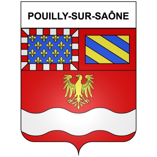 Pouilly-sur-Saône 21 ville Stickers blason autocollant adhésif