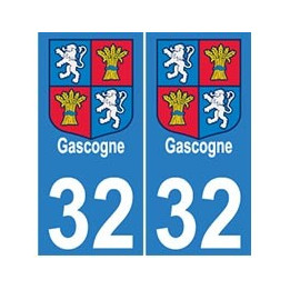 32 Gers Gascogne autocollant plaque