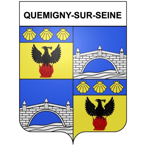 Quemigny-sur-Seine 21 ville Stickers blason autocollant adhésif