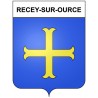Pegatinas escudo de armas de Recey-sur-Ource adhesivo de la etiqueta engomada