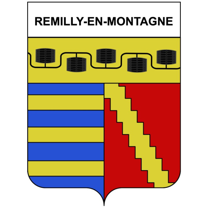 Remilly-en-Montagne 21 ville Stickers blason autocollant adhésif