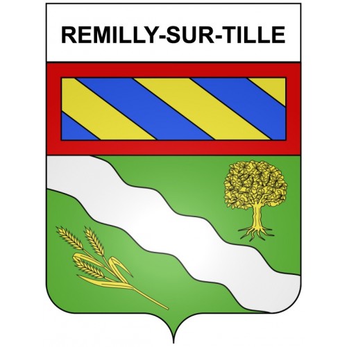 Remilly-sur-Tille 21 ville Stickers blason autocollant adhésif