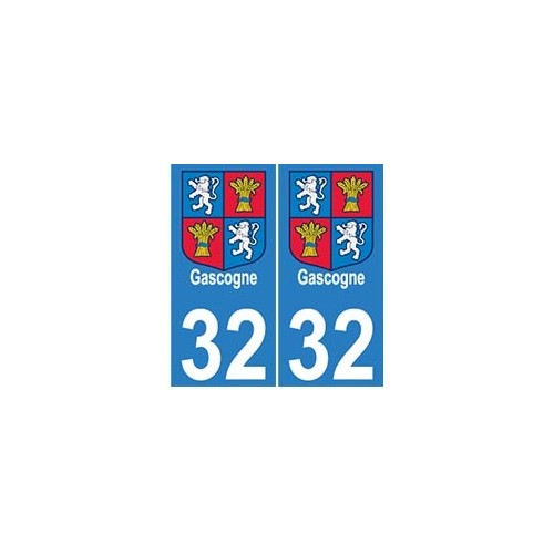 32 Gers Gascogne autocollant plaque