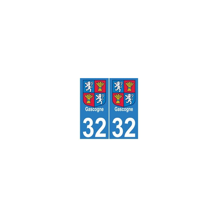 32 Gers Gascogne autocollant plaque