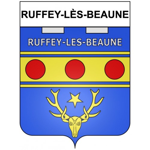 Ruffey-lès-Beaune 21 ville Stickers blason autocollant adhésif