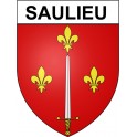 Pegatinas escudo de armas de Saulieu adhesivo de la etiqueta engomada