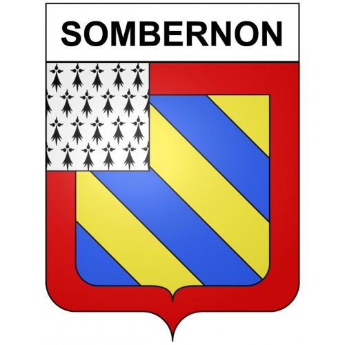 Sombernon 21 ville Stickers blason autocollant adhésif