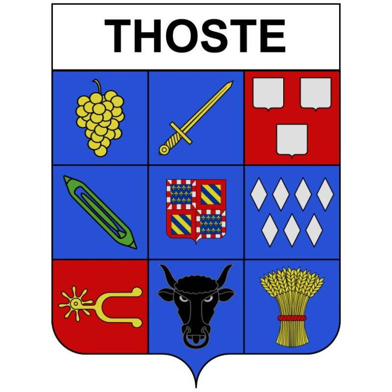 Thoste 21 ville Stickers blason autocollant adhésif