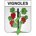 Vignoles 21 ville Stickers blason autocollant adhésif