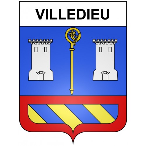 Villedieu 21 ville Stickers blason autocollant adhésif