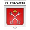 Villers-Patras 21 ville Stickers blason autocollant adhésif