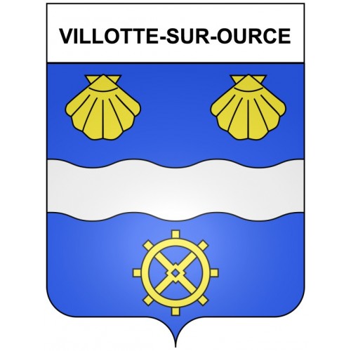 Villotte-sur-Ource 21 ville Stickers blason autocollant adhésif