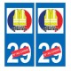 Gilet Jaune numéro au choix Gaulois logo 23 sticker autocollant plaque immatriculation auto