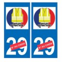 Gilet Jaune numéro au choix Gaulois logo 23 sticker autocollant plaque immatriculation auto