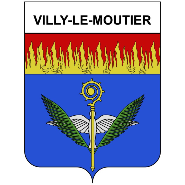 Villy-le-Moutier 21 ville Stickers blason autocollant adhésif