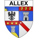 Allex 26 ville Stickers blason autocollant adhésif