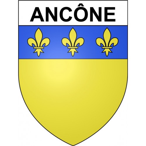 Ancône 26 ville Stickers blason autocollant adhésif