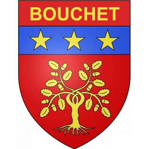 Bouchet 26 ville Stickers blason autocollant adhésif