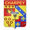 Charpey 26 ville Stickers blason autocollant adhésif