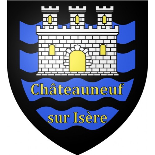 Châteauneuf-sur-Isère Sticker wappen, gelsenkirchen, augsburg, klebender aufkleber