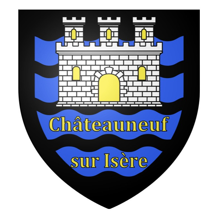 Châteauneuf-sur-Isère Sticker wappen, gelsenkirchen, augsburg, klebender aufkleber