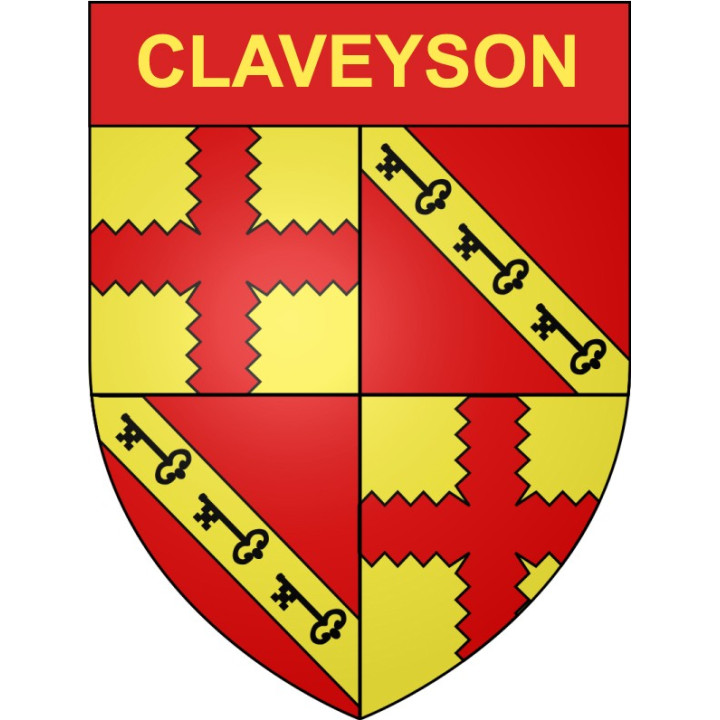 Claveyson 26 ville Stickers blason autocollant adhésif