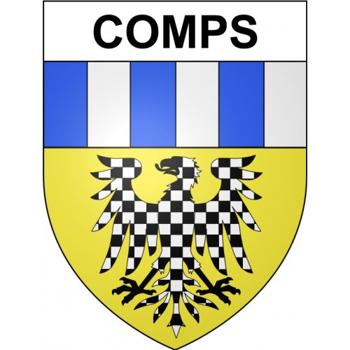 Pegatinas escudo de armas de Omps adhesivo de la etiqueta engomada