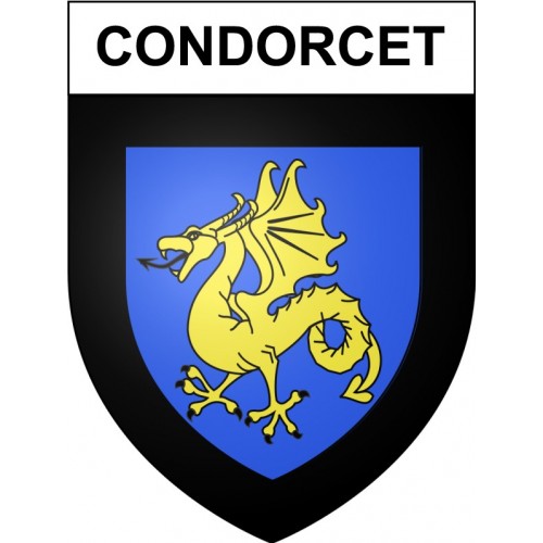 Condorcet 26 ville Stickers blason autocollant adhésif