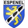 Espenel 26 ville Stickers blason autocollant adhésif