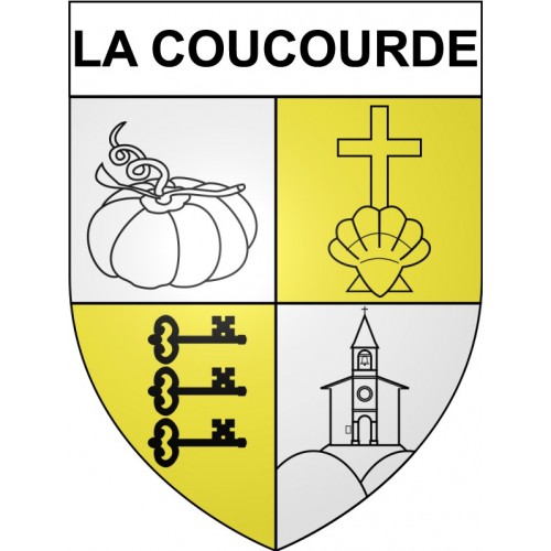 La Coucourde 26 ville Stickers blason autocollant adhésif