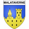 Pegatinas escudo de armas de Malataverne adhesivo de la etiqueta engomada