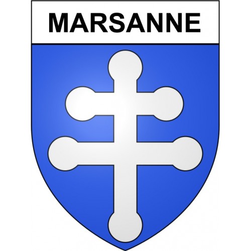 Marsanne 26 ville Stickers blason autocollant adhésif