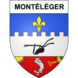monteleger 26 ville Stickers blason autocollant adhésif