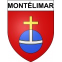 Pegatinas escudo de armas de Montélimar adhesivo de la etiqueta engomada