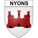 Pegatinas escudo de armas de Nyons adhesivo de la etiqueta engomada
