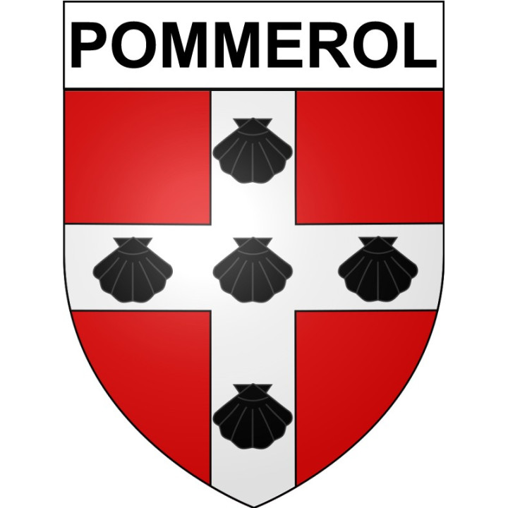 Pommerol 26 ville Stickers blason autocollant adhésif
