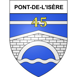 Pont-de-l'Isère 26 ville Stickers blason autocollant adhésif