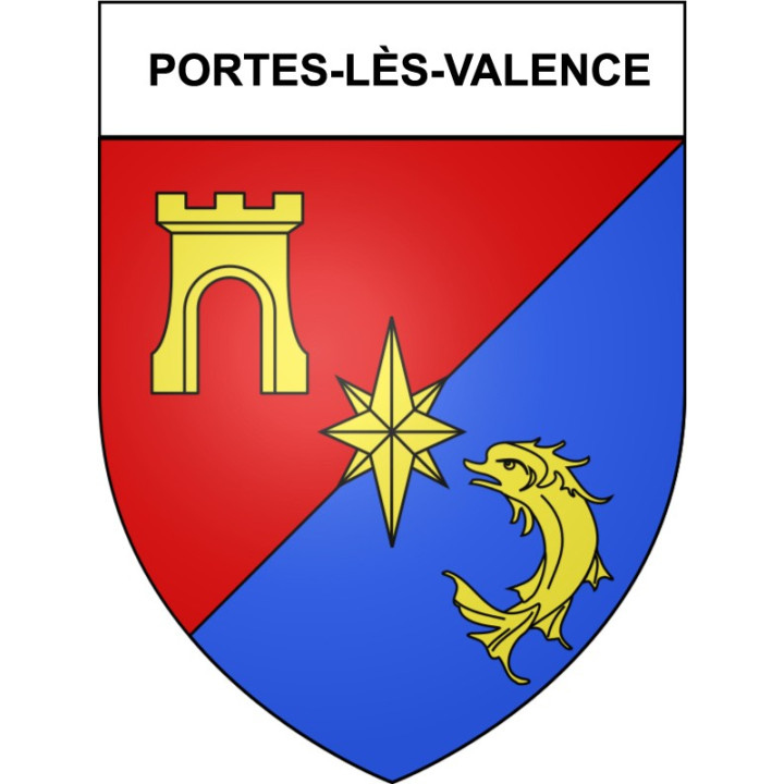 portes-les-valence 26 ville Stickers blason autocollant adhésif