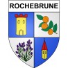 Rochebrune 26 ville Stickers blason autocollant adhésif