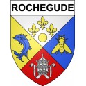 Rochegude 26 ville Stickers blason autocollant adhésif