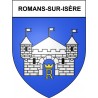 Romans-sur-Isère 26 ville Stickers blason autocollant adhésif